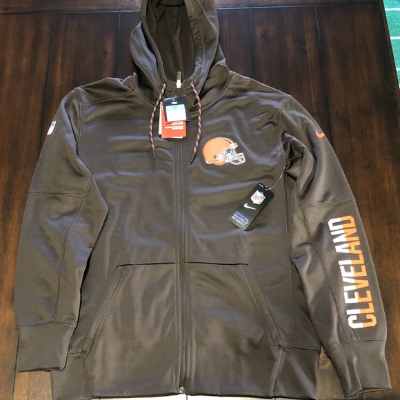 Nike Other - NIKE THERMA-FIT KO CLEVELAND BROWNS ZIP HOODIE M